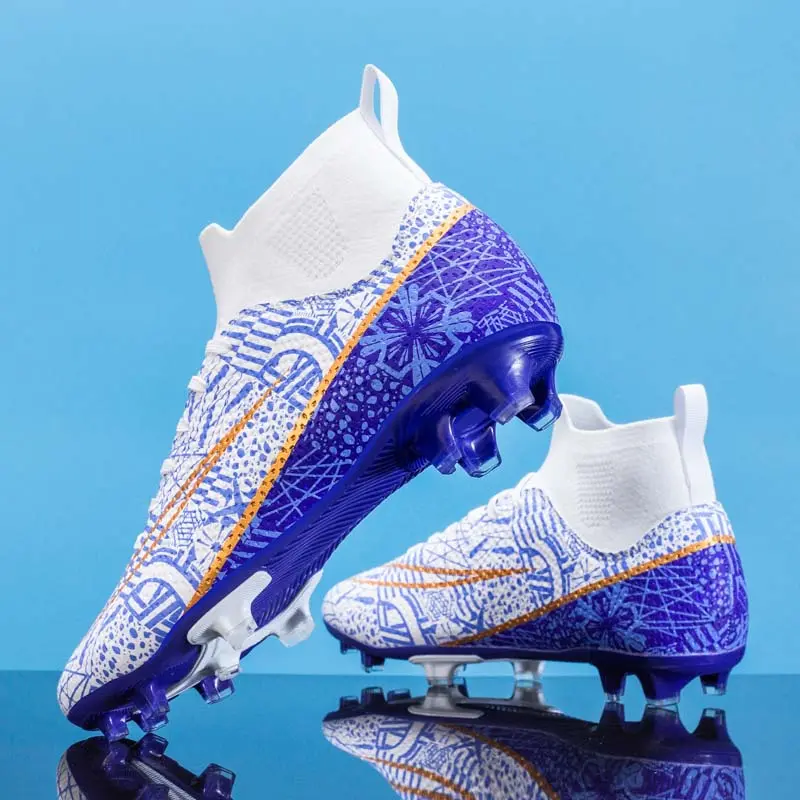 Men Leisure Breathable Football Shoes Lightweight Shock Absorption Training Shoes Artificial Grass Native Pasture Soccer Shoes football  boots