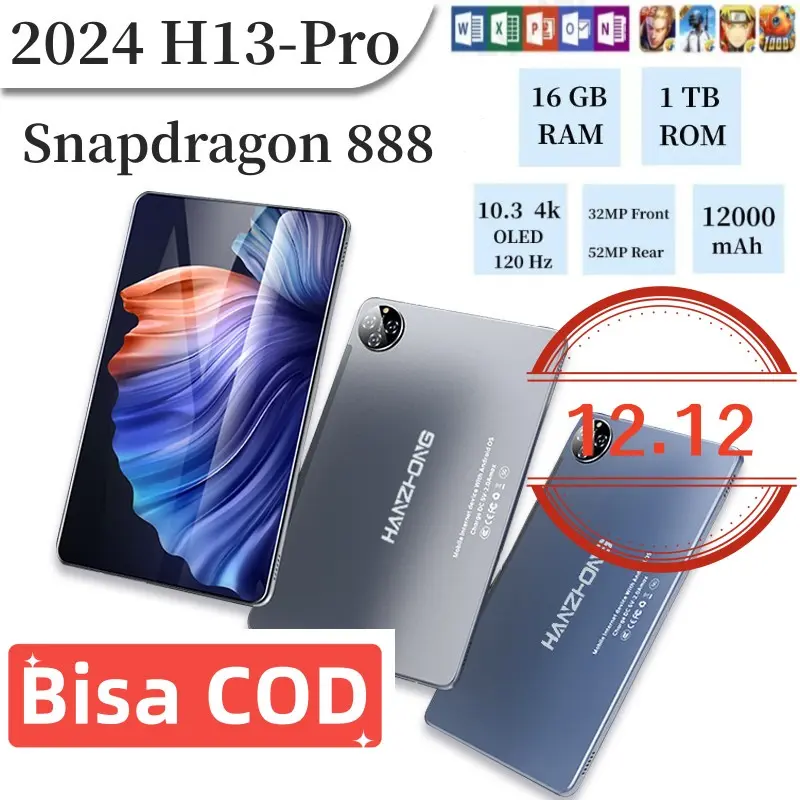 Han.Z MatePad H13 Pro 10.3" Tablet [16GB+1TB] | Pengalaman Pro Layaknya PC | 120Hz OLED Real Color FullView Display | Ultra-tipi