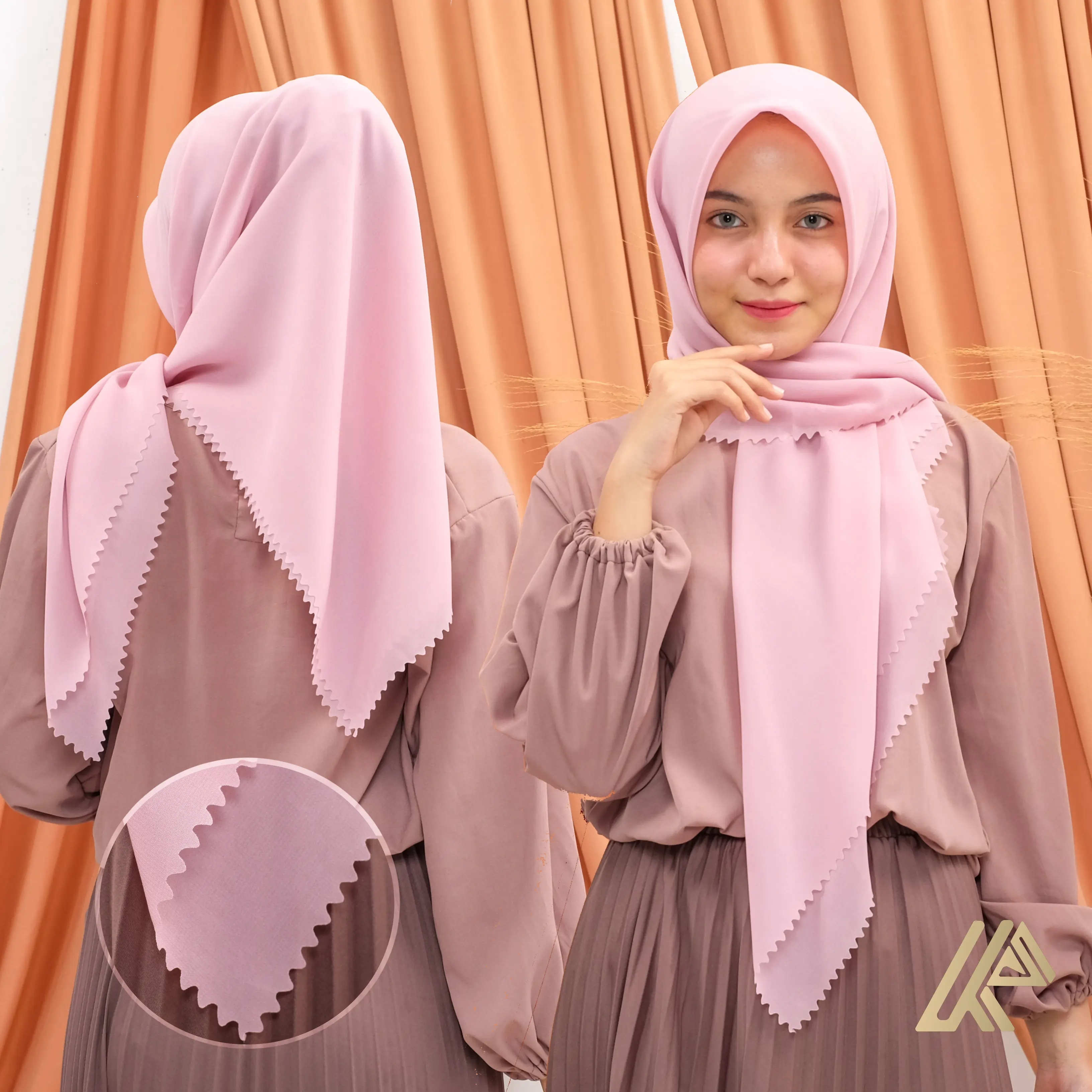 Hijab Segiempat Bella Square Polycotton Lasercut
