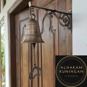 lonceng bel pintu kuningan siku kuningan