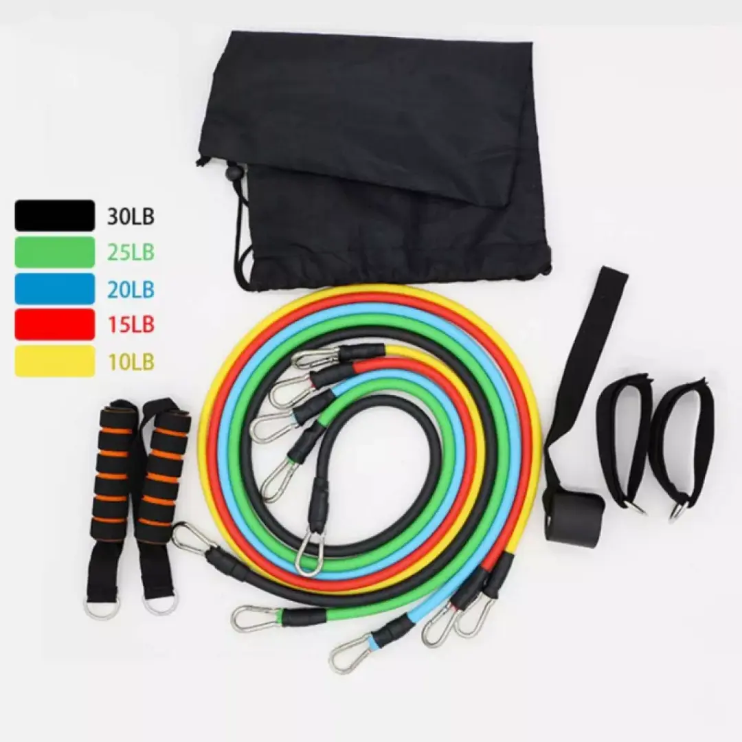 Resistance Band Bands Tube Tubes Set Alat Fitness Portable Workout gym