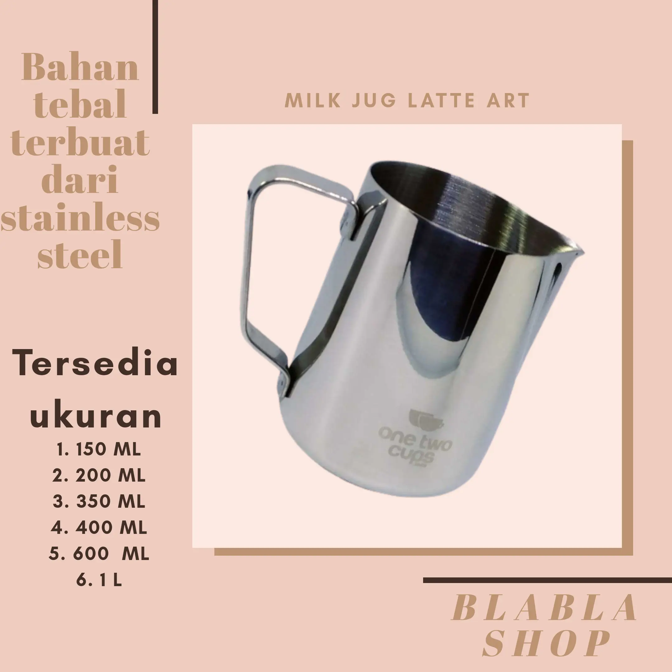Milk Jug Kopi Espresso Latte Art Coffee Stainless Steel