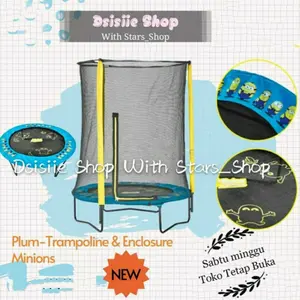 Plum Minions Trampoline & Eclosure 1,4M With Net And 7 Sound / Mainan