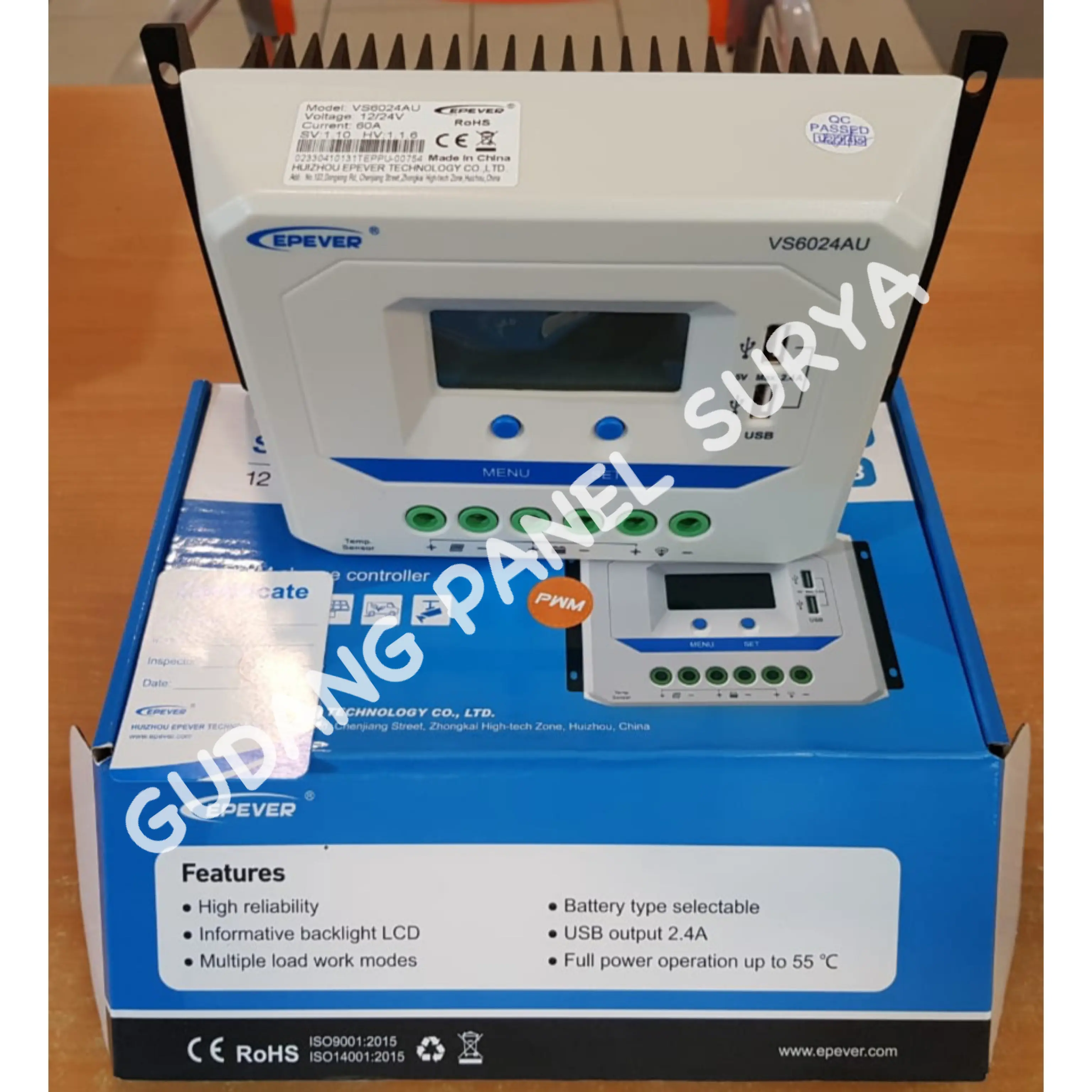 PWM 60A EPEVER VS6024AU VS 6024 AU SOLAR CHARGE CONTROLLER
