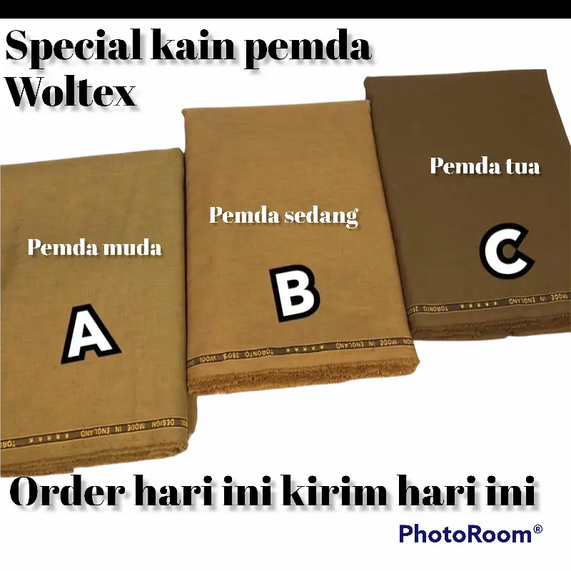 Bahan kain semi wool murah seragam dinas PNS PDH ASN pemda khaki kheki