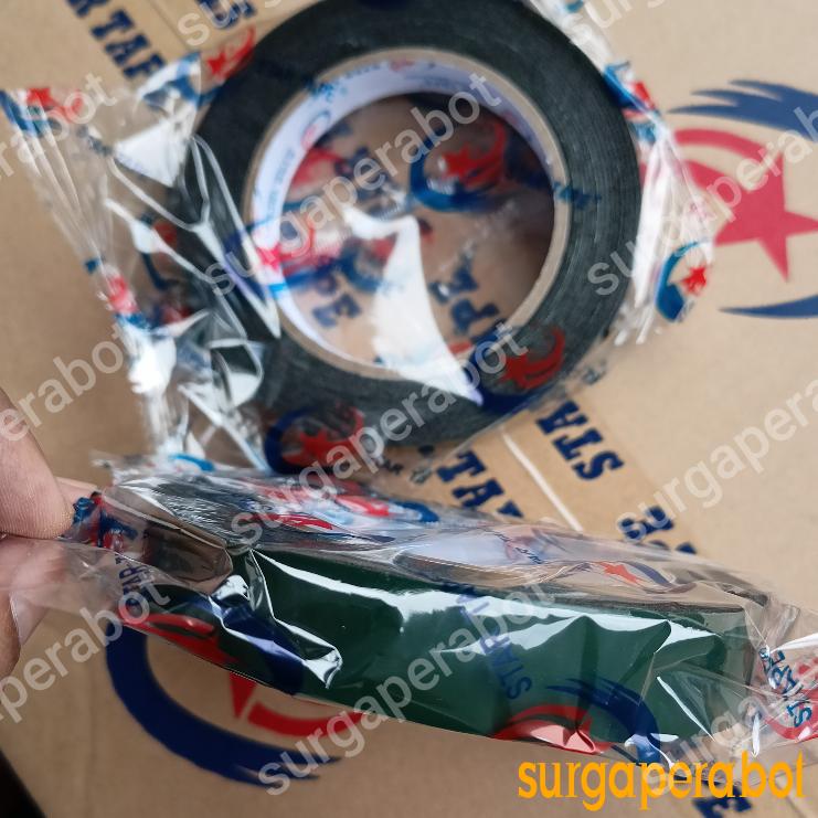 Double Tape Foam 1 inch x 5 meter 5m Solatip Lakban Busa Hijau 1inchi