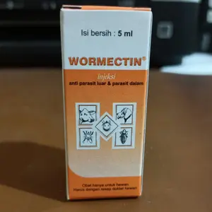 Wormectin 5 ml Obat Kulit untuk ternak Sapi,Kerbau,Anjing,Domba Kucing