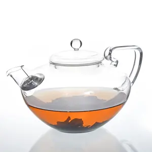 SUJI Aladin Teapot 1000ml with Stainless Steel Strainer-Glass Teko Teh