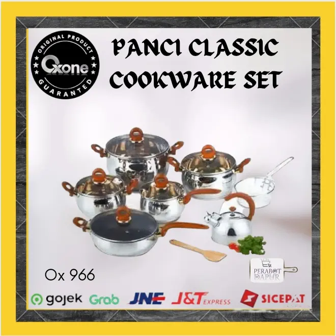 panci OX-966 | Classic Cookware Set Oxone 12+2 Pcs - Shop | Tokopedia