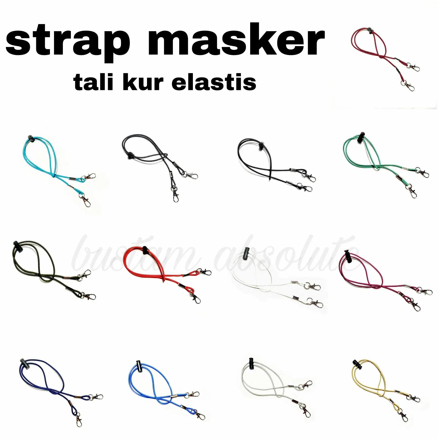 Strap kalung konektor masker tali kur string elastis