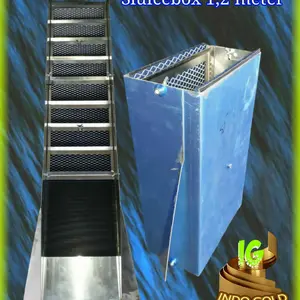 sluicebox 1.2 meter pencari emas biji manual