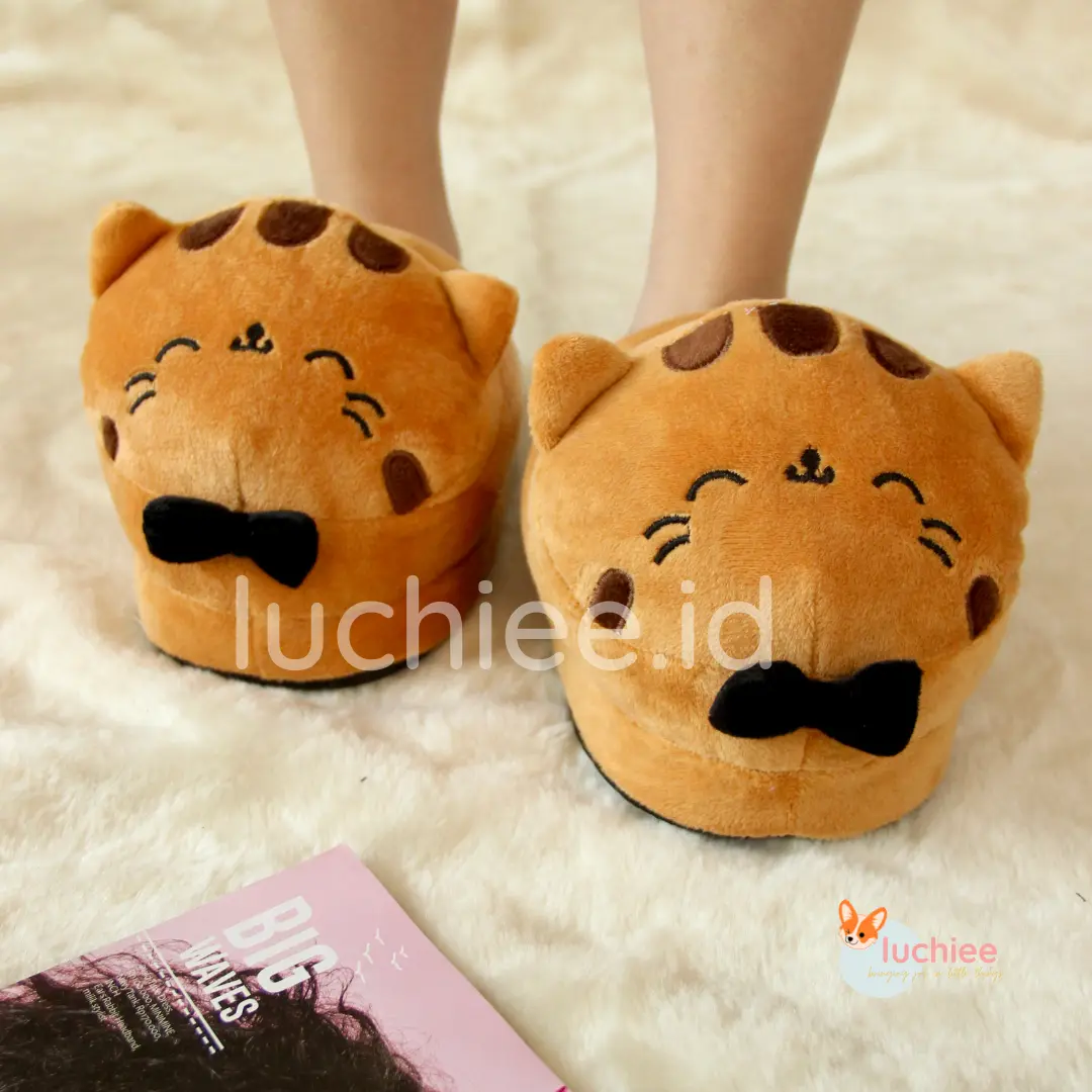 SANDAL KAMAR TIDUR/RUMAH/INDOOR BONEKA CAT KUCING ANAK DEWASA LUCU SNI
