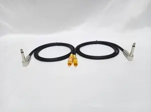 KABEL AUDIO 1-3 METER JACK AKAI MONO 6.5MM L KE JACK RCA 1 PASANG