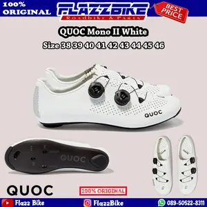 QUOC Night Mono II White Roadbike Cycling Shoes 2 Putih Sepatu Cleat