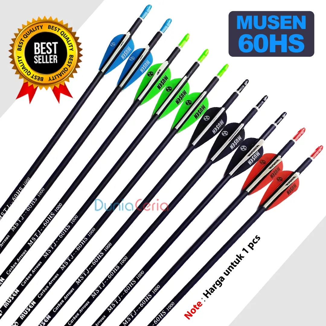 Anak Panah Arrow Musen 6mm Spine 1000 Mix Carbon MSTJ-60HS