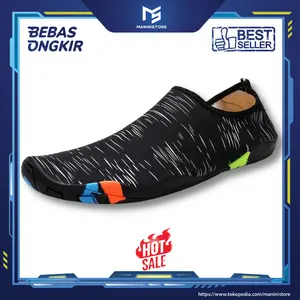 Sepatu Mancing Pantai Olahraga Air Slip On Pria Wanita Hitam Hijau