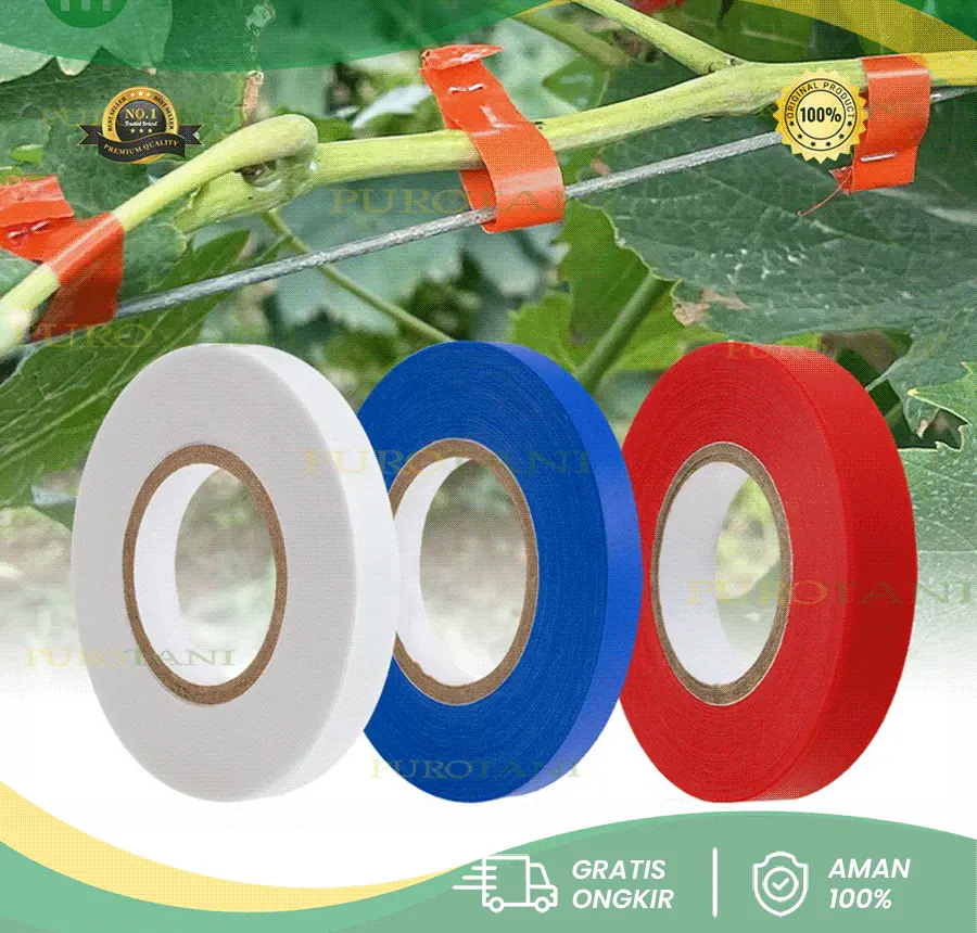 Refill Pita tapetool isi ulang pita alat pengikat tanaman tape tool