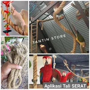 Mainan Tali Serat Alami Burung Parrot