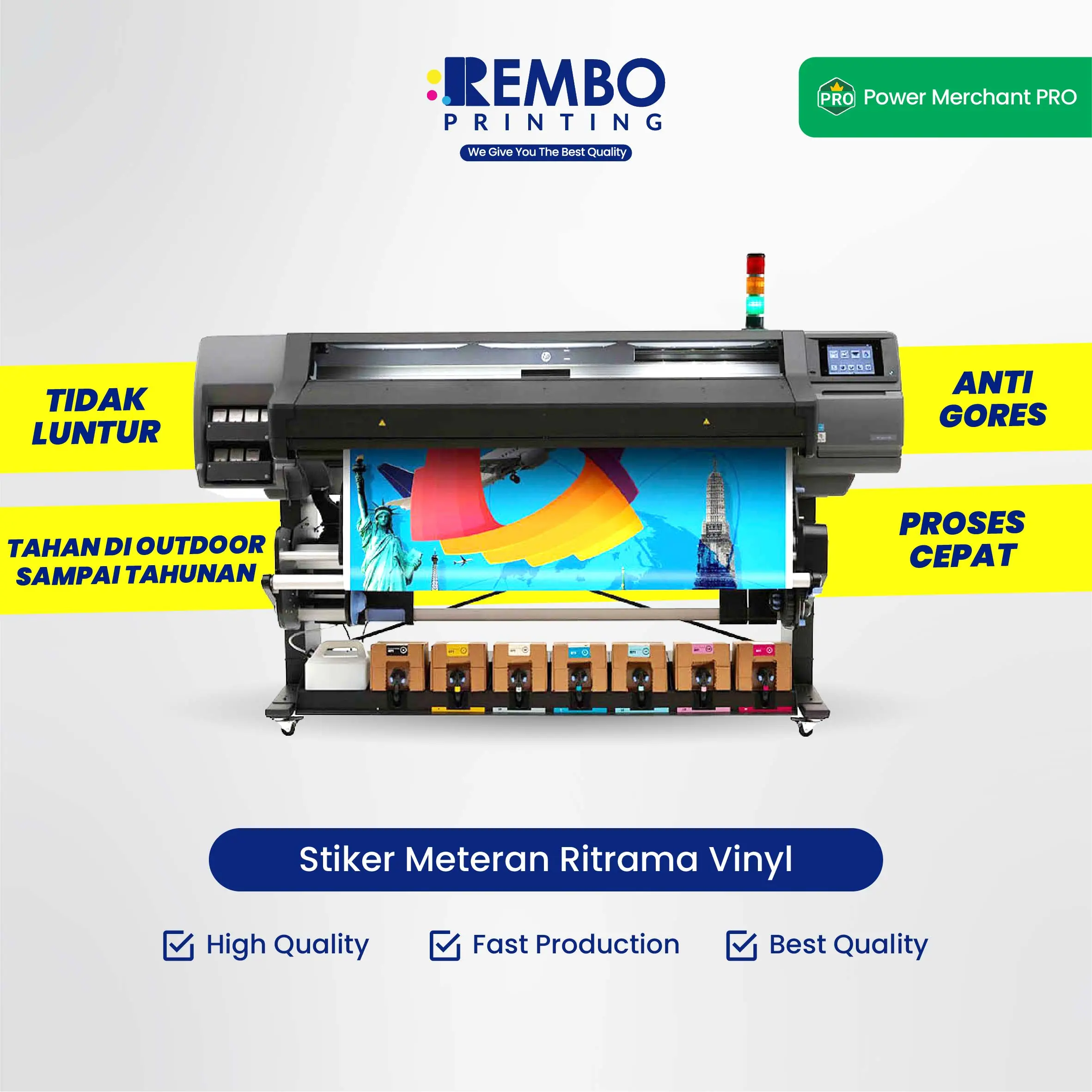Cetak Stiker Vinyl Ritrama Meteran Outdoor