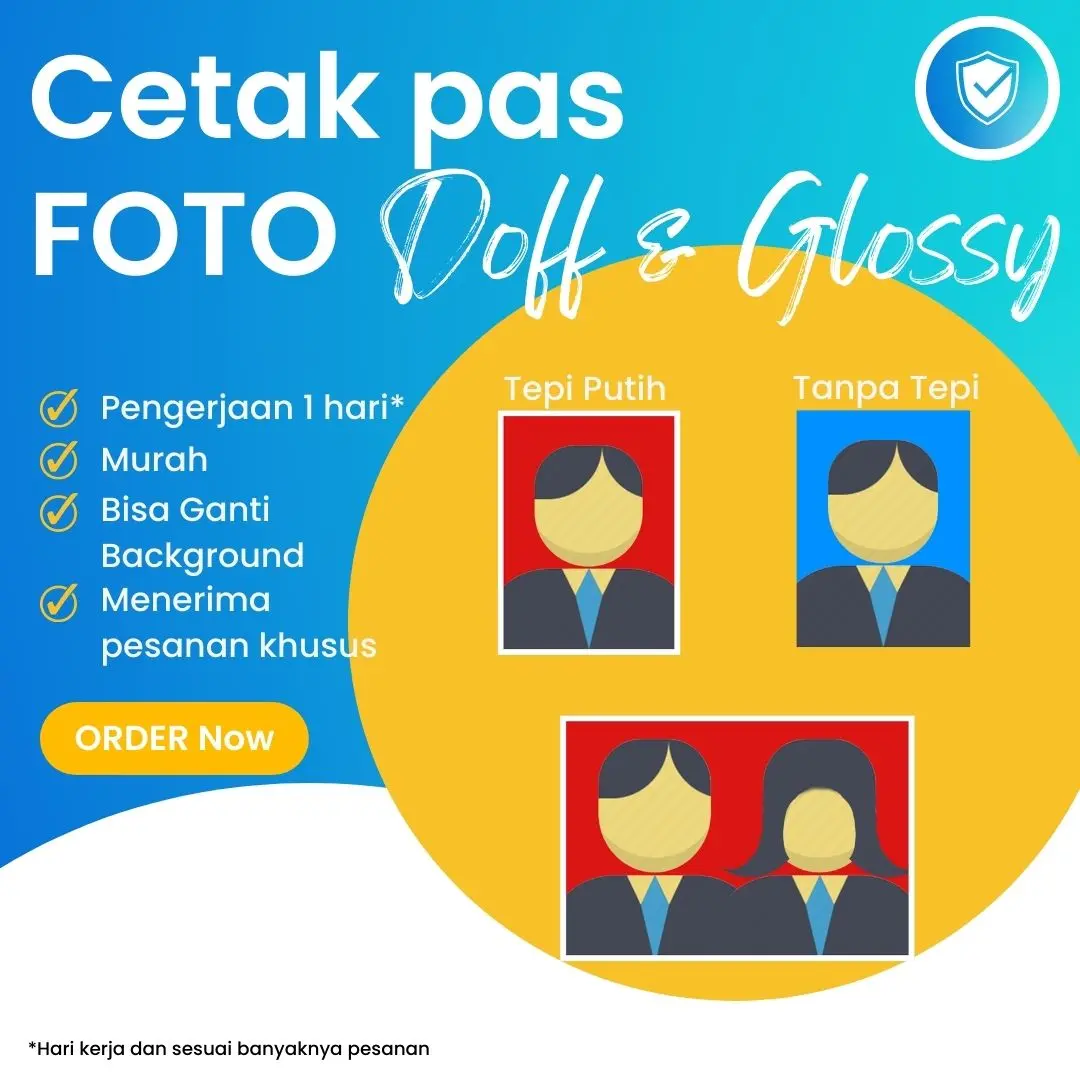 Cetak Pas Foto Photo 2x3 3x4 4x6 Kertas Doff Silky Kulit jeruk