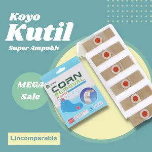 KUTIL MEDITAN - koyo obat penutup mata ikan corn removal - 6 plaster - kaki lengan tangan
