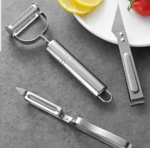 PISAU PENGUPAS KULIT BUAH 1 SET 3 IN 1 // PARUTAN SET STAINLESS-SBW