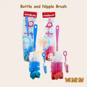 Sikat Spons Pembersih Botol Susu Bayi/ Bottle and Nipple Brush 2in1
