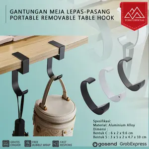 Gantungan Tas Meja Lepas Pasang Portable Removable Table Hook Hanger