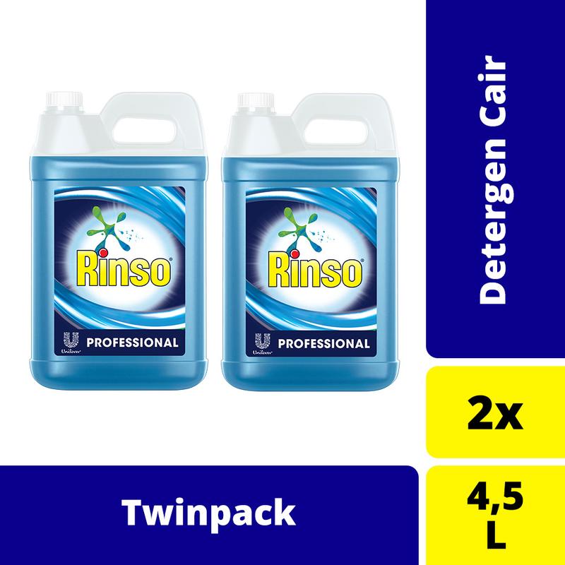 Rinso Matic Professional Deterjen Laundry Kiloan Cair 4.5L Jerigen Twinpack