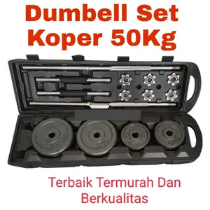 Dumbell Set Max 50KG Barbel Set Dumbel Dumbel Alat Fitnes Gym