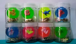 Mainan bola bekel set dengan box plastic