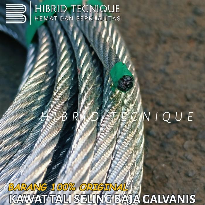Tali Kawat Seling Baja Galvanis wire rop Sling 2 3 4 5 6 8 10 12 mm