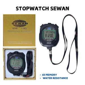 STOP WATCH DIGITAL SEWAN / ALAT PENGUKUR WAKTU 10 30 60 100 MEMORI WATERPROOF