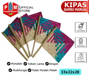 Kipas Bambu Anyaman Kipas Sate manual Kipas Bambu Warna Anyaman Kipas Tangan