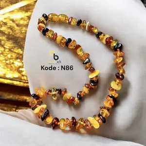 Amber Bee Kalung Amber Bayi & Anak AMBERBEE Pereda Nyeri Tumbuh Gigi Model Nuggets & Chips Full Amber Kode N86 Harga PROMO SPECIAL