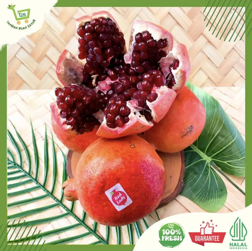 Delima Import Premium Canned Red Pomegranate Diskon 50% - Rasa Manis dan Segar (1 Buah)