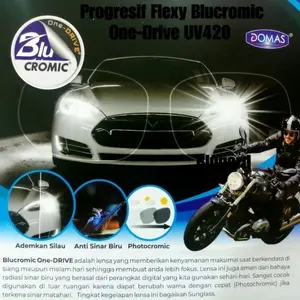 Lensa Progresif Flexy Blucromic One Drive UV420 Bluegard SHMC No Cyl