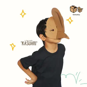 Topeng Burung Kasuari - Rakit (DIY) dan Bermain Peran by Ibukardus