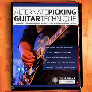 Buku Tabs Chris Brooks - Alternate Picking Guitar Technique - Mp3
