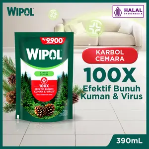 Wipol Pembersih Lantai Karbol Cemara Refill 390ml
