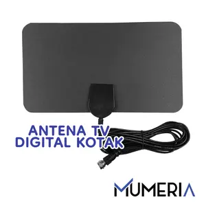 Antena TV Digital Outdoor Indoor 25 DBI DVB-T2 Model Kotak 4K 1080 Full HD Jernih Kualitas Tinggi Dalam Luar Ruangan Sticker Lem Tempel Dinding Portable