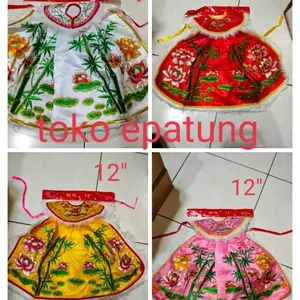 Jubah Rupang / Baju patung kwan im - Teratai - bordir - 12 Inch - gl