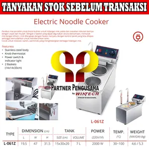Getra L-061Z Electric Noodle Cooker Mesin Perebus Mie Listrik 2 Hole