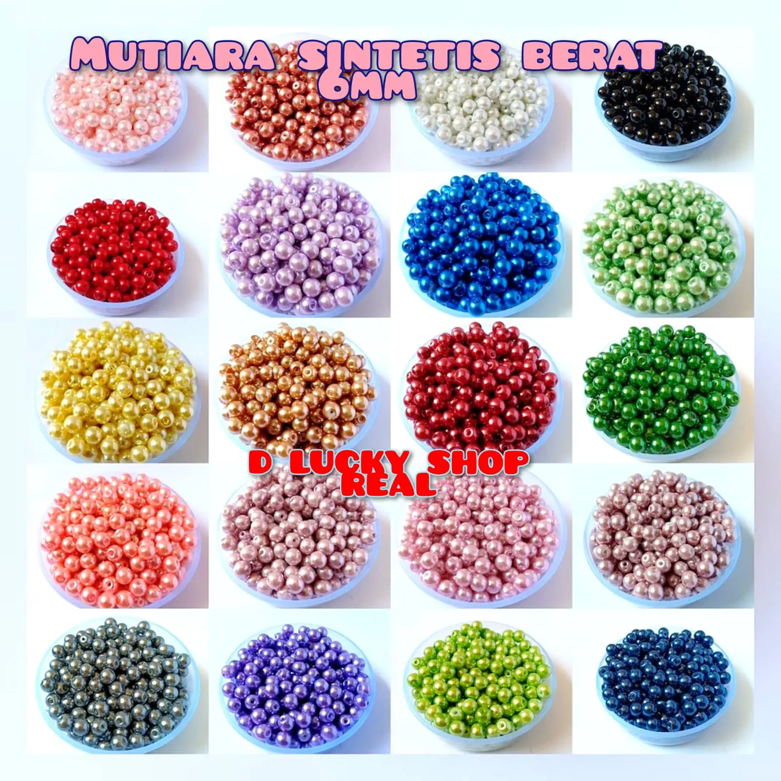 mutiara sintetis/mutiara berat/mutiara warna dove/uk 6mm /per 20 gram manik manik payet beads indonesia kristal  tempel manik  manik  pasir banel  manik gelang diy meronce