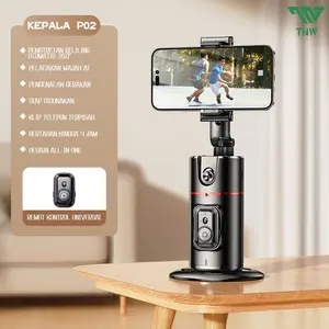 TNW P02 Face Tracking Tripod Bluetooth Gimbal Stabilizer Tripod 360°Rotation Tripod Tracking Gimbal Stabilizer Handphone Bluetooth Remote Selfie Stick