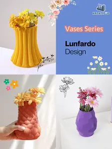 3D Print Aesthetic Lunfardo Design Flower and Plant Vase / Vas Bunga dan Tanaman estetis