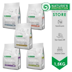 NATURES PROTECTION Superior Care White Dog Puppy Junior Adult Dog Food 1,5kg Makanan Anjing Grain Free
