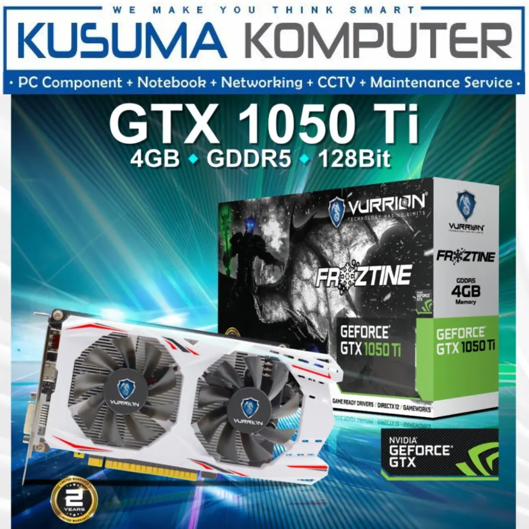 VGA Vurrion VGA NVIDIA GTX 1050 Ti GTX1050 4GB GDDR5 White