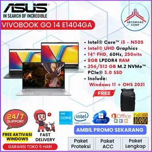 ASUS VIVOBOOK GO 14 E1404GA i3 N305 8CORE 8GB 512GB W11+OHS 14.0" FHD