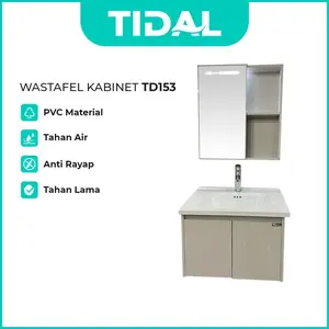 TIDAL Wastafel Kabinet Set Minimalis Cermin Kamar Mandi Tidal TD153